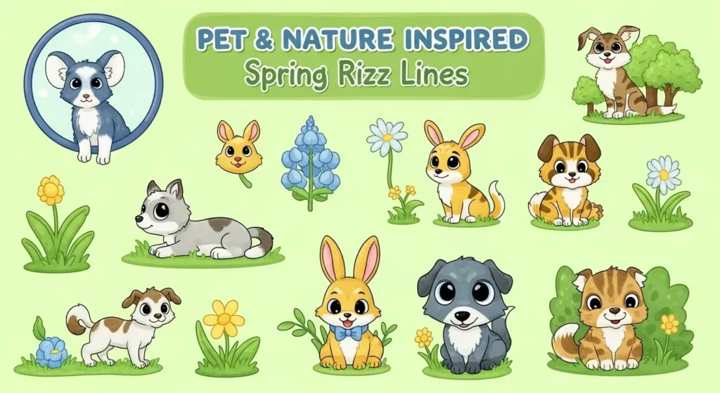 Pet & Nature Inspired Spring Rizz Lines