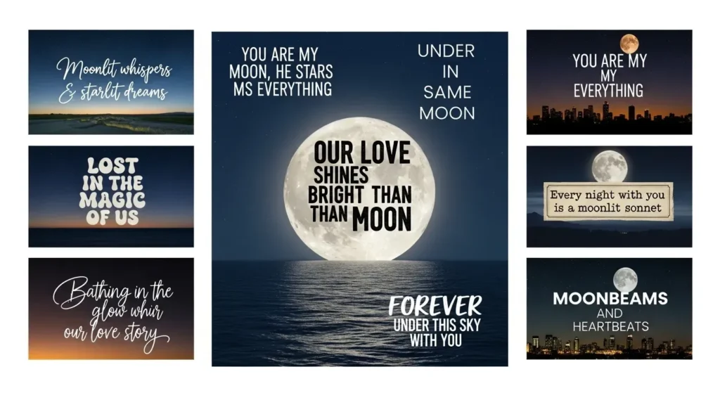 Romantic Moon Captions for Instagram