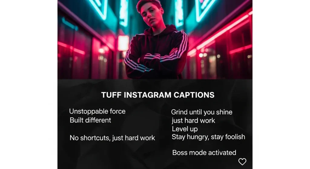 Tuff Instagram Captions